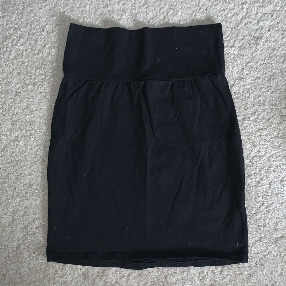 CHARLOTTE RUSSE Solid Black Pencil Skirt Size Md